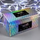 Гирлянда "Нить" 10 м , IP65, УМС, белая нить, 100 LED, свечение белое, мерцание белым, 220 В - Фото 3