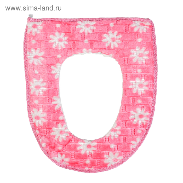 Чехол на сиденье для унитаза на резинке «Кирпичики», 35×43 см, цвет МИКС - Фото 1