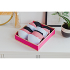 Органайзер для хранения белья «Ваниль», 7 отделений, 33×30×8 см, цвет розово-бежевый - Фото 1