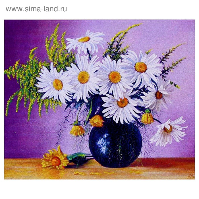 Алмазная мозаика «Ваза с цветами» 40 × 30 см, 31 цвет - Фото 1