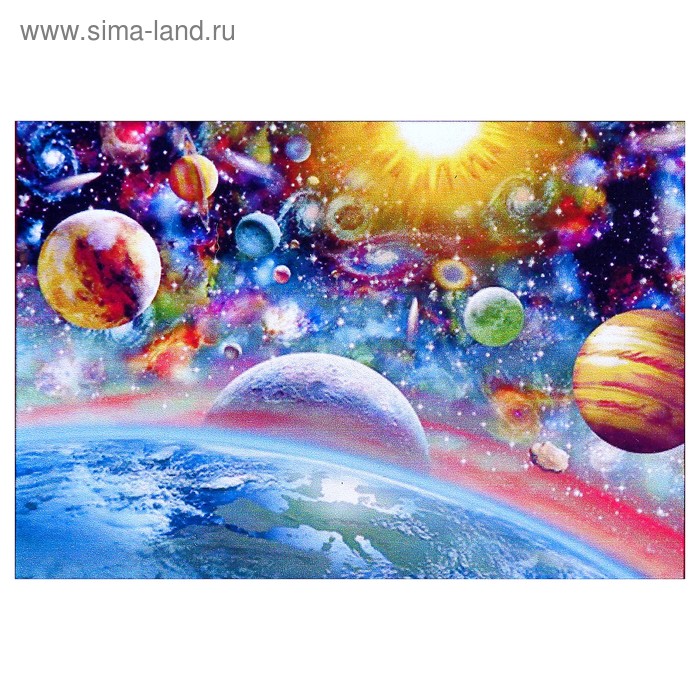 Алмазная мозаика «Космический микс» 45 × 30 см, 37 цветов - Фото 1
