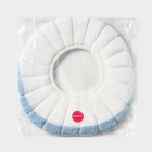 Чехол на сиденье для унитаза на резинке «Полоски», 31.5×31.5 см, 75 г, МИКС - Фото 4