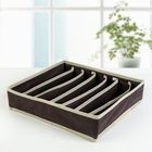 Органайзер для хранения белья «Ваниль», 7 отделений, 33×30×8 см, цвет коричнево-бежевый - Фото 2