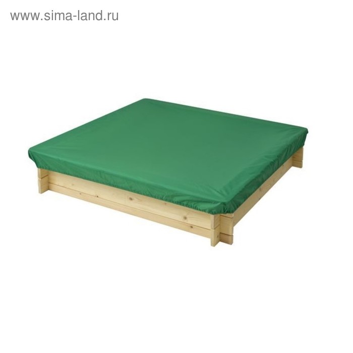Защитный чехол для песочниц Paremo, 120 х 120 х 30 см., цвет зелёный - Фото 1