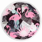 Полотенце пляжное круглое Этель «Фламинго», диаметр 150 см, 100 % п/э - Фото 2