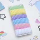 Резинка для волос "Махрушка" (набор 12 шт) светлые оттенки, 6 см, микс - фото 23516331