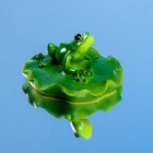 Садовая фигура плавающая "Лягушка на лотосе" 13*14*7 см - Фото 2