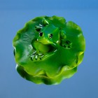 Садовая фигура плавающая "Лягушка на лотосе" 13*14*7 см - Фото 3