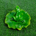 Садовая фигура плавающая "Лягушка на лотосе" 13*14*7 см - Фото 5