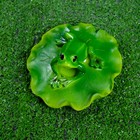 Садовая фигура плавающая "Лягушка на лотосе" 13*14*7 см - Фото 6