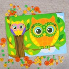 Набор для творчества. Аппликация пуговками «Сова» 21 х 30 см - Фото 3