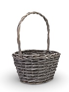 Корзина плетёная для хранения Penelope, ива, овальная, белая, набор 3 шт. - Фото 3