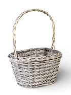 Корзина плетёная для хранения Penelope, ива, овальная, серая, набор 3 шт. - Фото 3