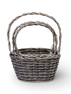 Корзина плетёная для хранения Penelope, ива, овальная, белая, набор 3 шт. - Фото 8