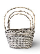 Корзина плетёная для хранения Penelope, ива, овальная, белая, набор 3 шт.  (артикул 4157386)  большой выбор товаров оптом и в розницу по низким ценам с доставкой