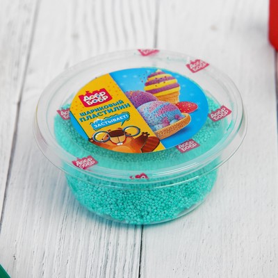 Шариковый пластилин застывающий 80 мл, изумрудный