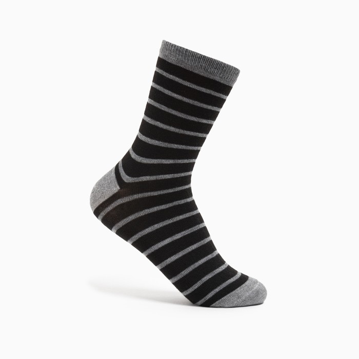 Носки детские, цвет чёрный, р-р 14-16 - Фото 1