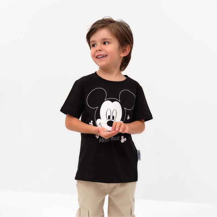 Футболка детская KAFTAN «Мышка», чёрная, размер 32 (110-116 см)