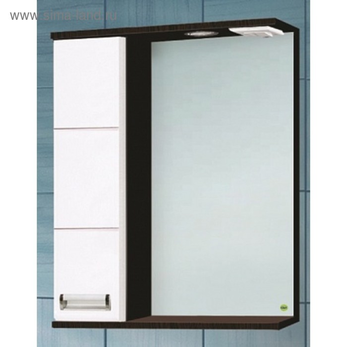 Зеркало-шкаф "Флора 600 Т со светом" Венге, левое арт.11735 - Фото 1