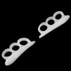 Корректоры - разделители для пальцев ног, 2 разделителя, силиконовые, 7 × 2 см, пара, цвет белый - Фото 4