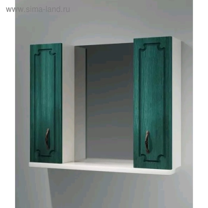 Зеркало-шкаф 80 "Патина" зелёное арт.003987 - Фото 1