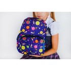 Рюкзак детский, отдел на молнии, наружный карман, 2 боковые сетки, дышащая спинка, цвет синий - Фото 7