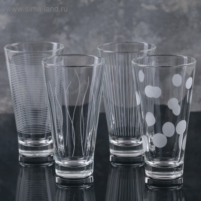 Набор стаканов «Лаунж клаб», 350 мл, 4 шт - Фото 1