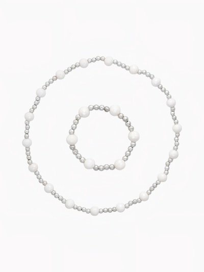 Набор детских украшений Выбражулька «Жемчужинки», 2 предмета: бусы, браслет