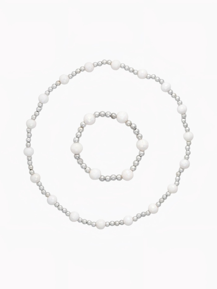 Набор детских украшений Выбражулька «Жемчужинки», 2 предмета: бусы, браслет