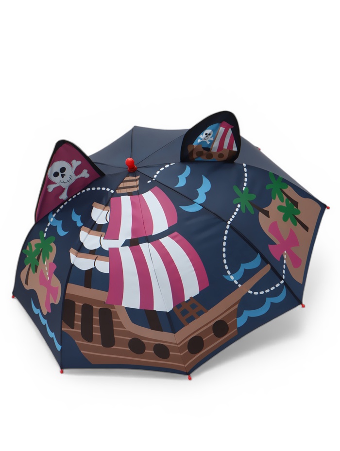 Зонт детский фигурный «Пираты», тёмно-синий - Фото 1