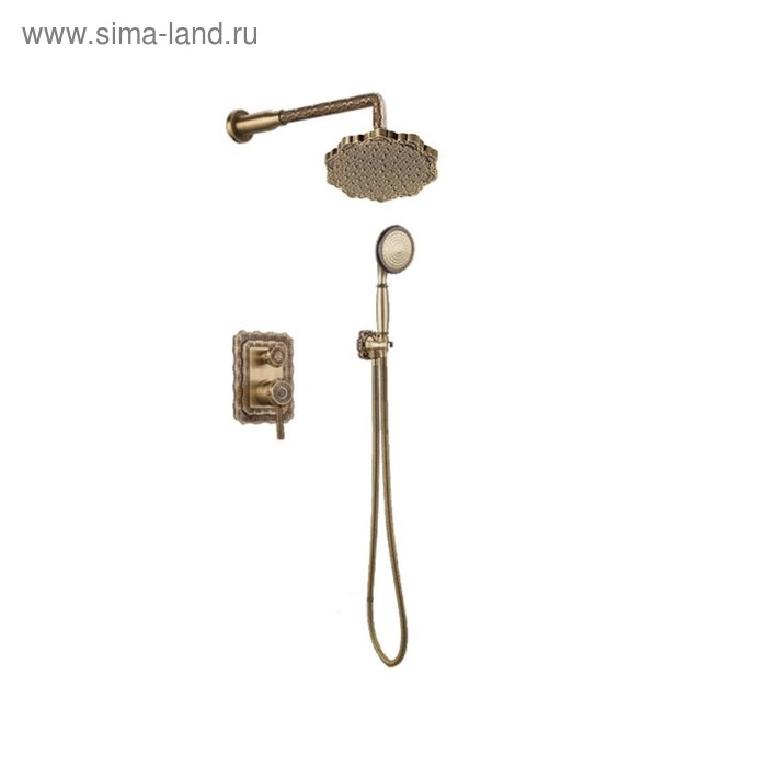 Душевая система Bronze de Luxe 10138F, без излива, тропический душ, скрытый монтаж, латунь - Фото 1