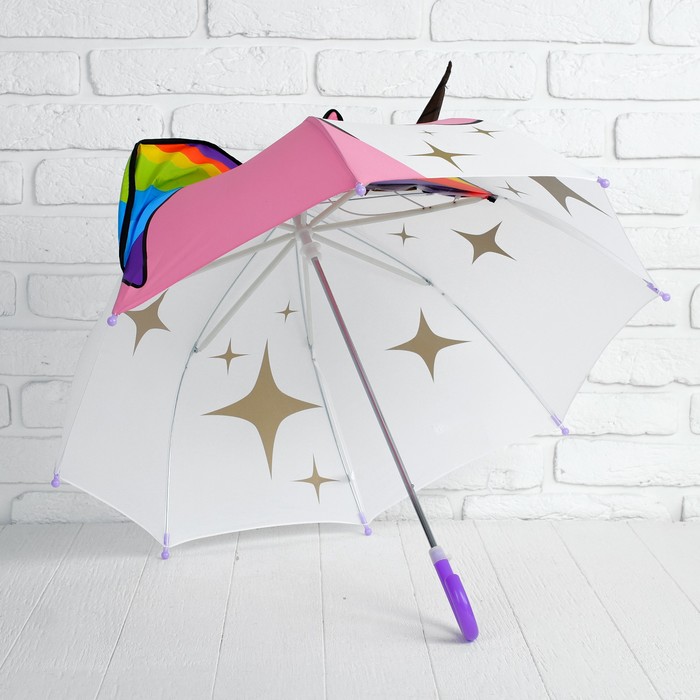 Зонт детский фигурный "Единорог", d=64 см - фото 1905530169
