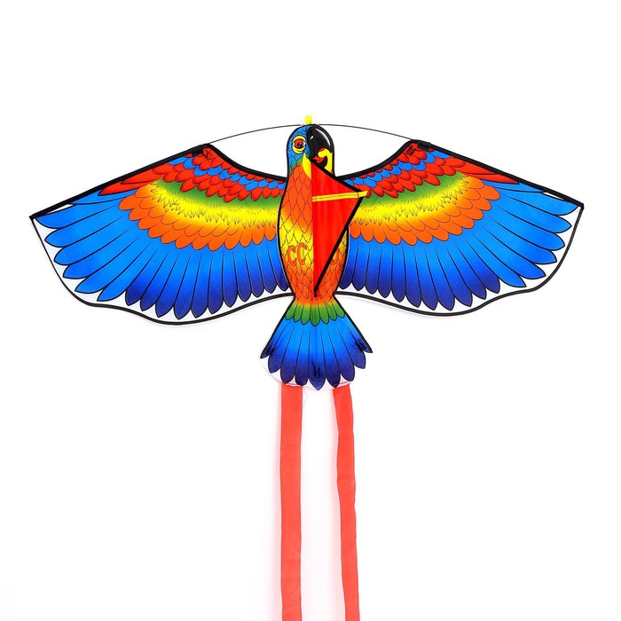 Воздушный змей «Птица», с леской, цвета МИКС - фото 1905530178