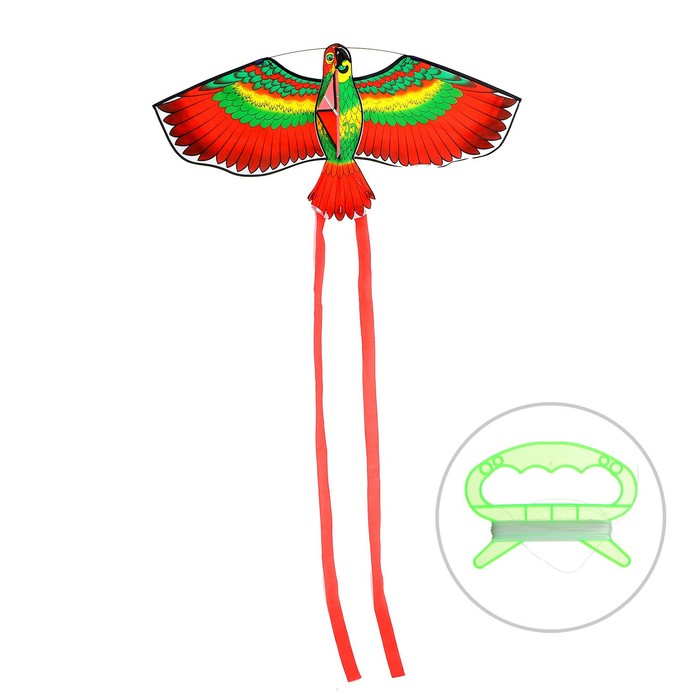 Воздушный змей «Птица», с леской, цвета МИКС - фото 1905530179