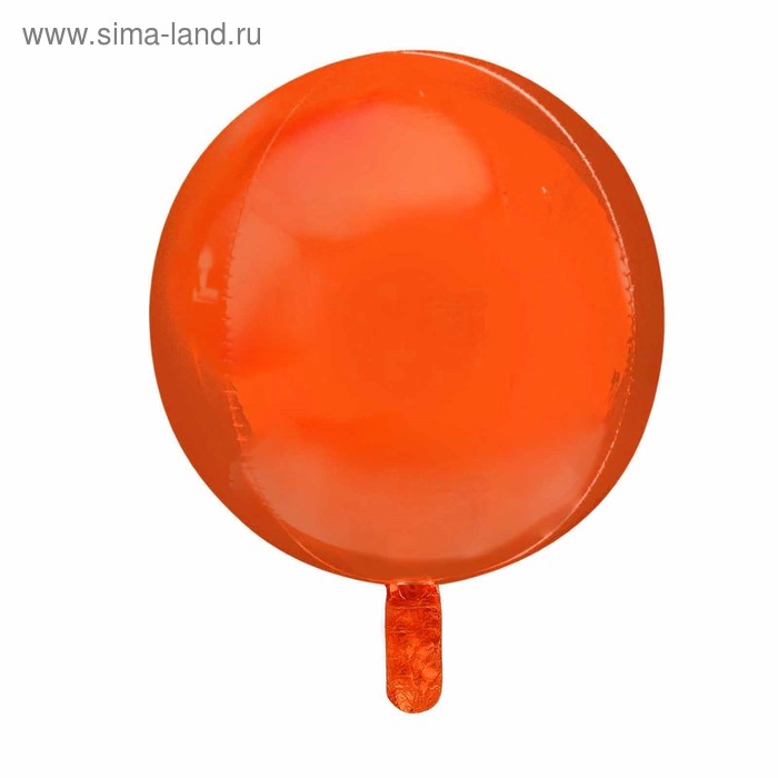 Шар полимерный 22" 3D-сфера, 1 шт., макарун, цвет оранжевый - Фото 1