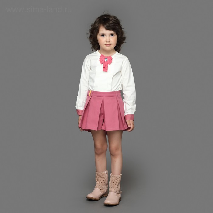 Блузка для девочки, рост 92 см, цвет кремовый - Фото 1