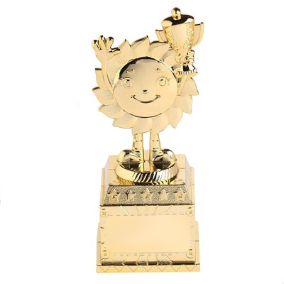 Наградная фигура детская, под нанесение, кубок, пластик, золото, 12.5 см