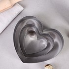 Набор форм для выпечки и выкладки «Сердце», 14х16х5 см, 3 шт - Фото 3