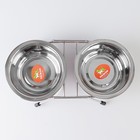 Набор из 2 цветных мисок на подставке, 2×350 мл - Фото 4