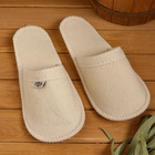 Набор для бани, 5 предметов: шапка, коврик, рукавица, тапочки, сумка, шерсть 30%, полиэфир 70%, тёмный, «Добропаровъ» - Фото 6