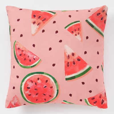 Декоративная наволочка Этель «Арбузы», 45×45 см, репс, пл. 130 г/м², 100% хлопок