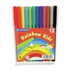 Фломастеры 12 цветов, Centropen Rainbow Kids 7550/12, пластиковая упаковка - Фото 1