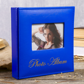 Фотоальбом на 200 фото 10×15 см «Индиго», кожзам, белые листы, 22.5×22×5 см