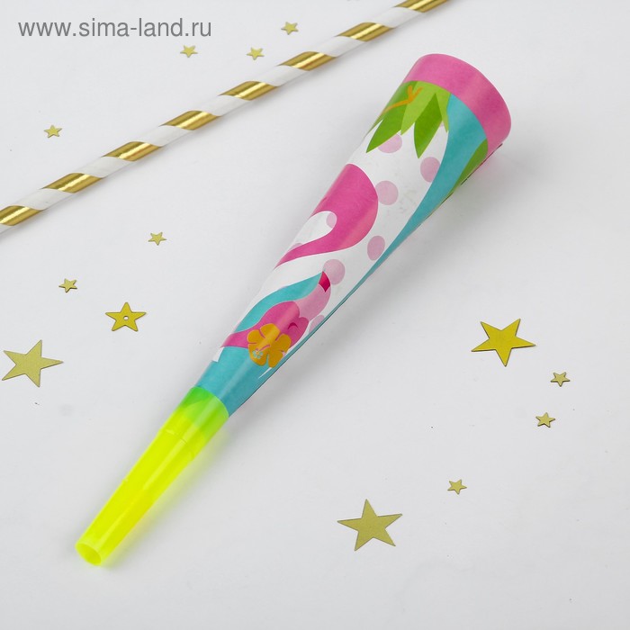 Дудка-гудок «Фламинго», набор 6 шт. - Фото 1