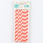 Трубочка для коктейля «Спираль», набор 25 шт., бело-розовая - Фото 5