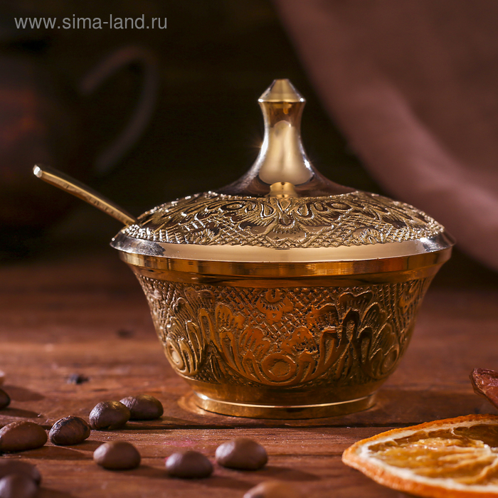 

Сахарница латунь "Изящность" 7,5х7,5х8 см