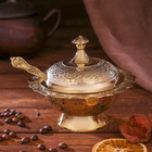 Сахарница латунь "Высокие узоры" 13х13х12,5 см - фото 33150802