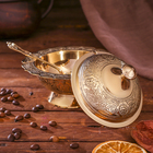 Сахарница латунь "Высокие узоры" 13х13х12,5 см - фото 33150803