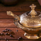 Сахарница латунь "Высокие узоры" 13х13х12,5 см - фото 33150804