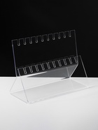 Подставка под серёжки, 2 ряда, 16*6,5*11 см, оргстекло 2 мм, В ЗАЩИТНОЙ ПЛЁНКЕ - фото 809395142